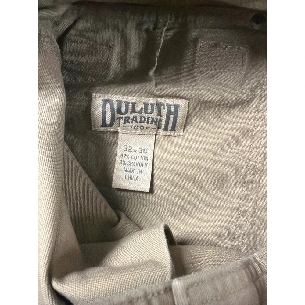 Duluth Trading Co Flex Fire Hose Cargo Pants Mens 34x30 Khaki Tan Work Relaxed